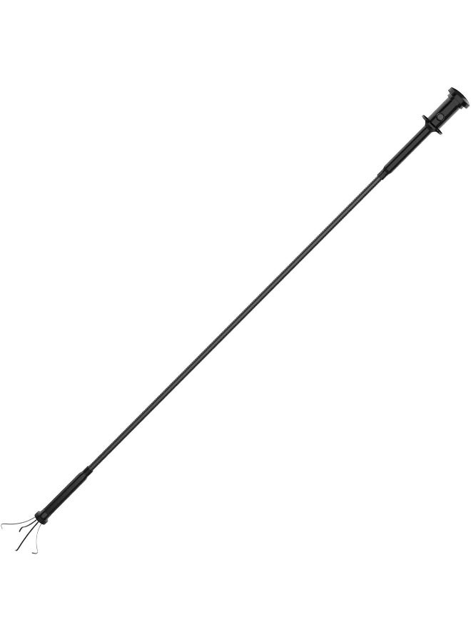 Housolution Grabber Tool Magnetic Four-claw Picker, Bendable Hose Reacher Pickup Sweeper with LED Lights, Flexible Long Handy Reaching Assist Tool for Litter Pick/Home Sink/Drain - Black - Image 1